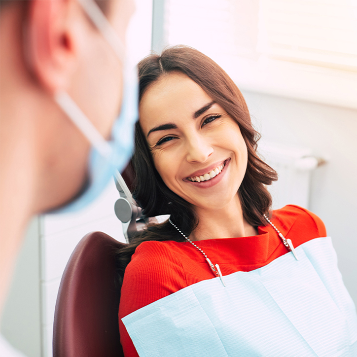 Smiling patient in dental chair