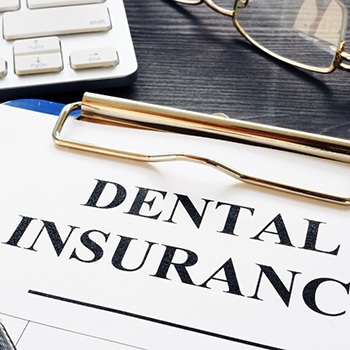Dental insurance paperwork for the cost of Invisalign in Long Beach